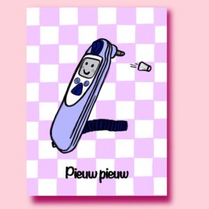Postkaart “Pieuw pieuw”